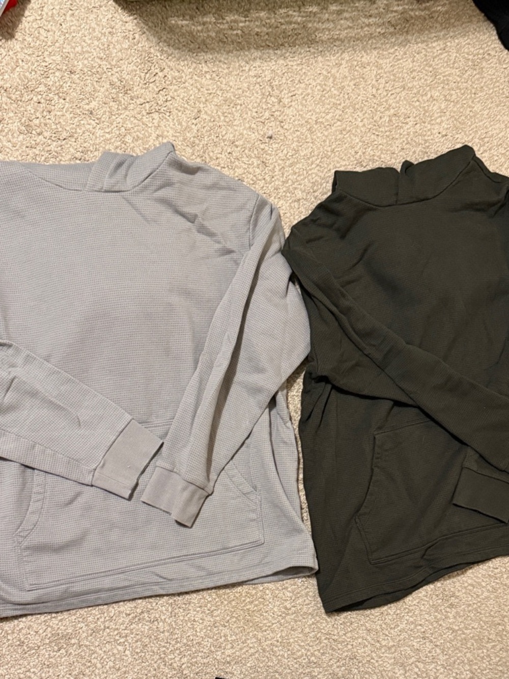 Express Men's Long Sleeve Hooded Sweatshirts - Light Gray & Olive Green & Maroon